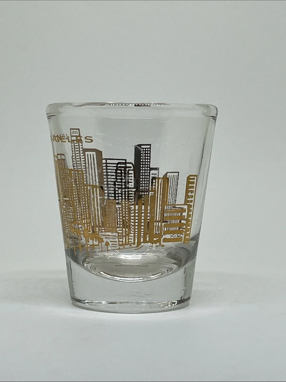 Gold Skyline Los Angeles Shot Glass